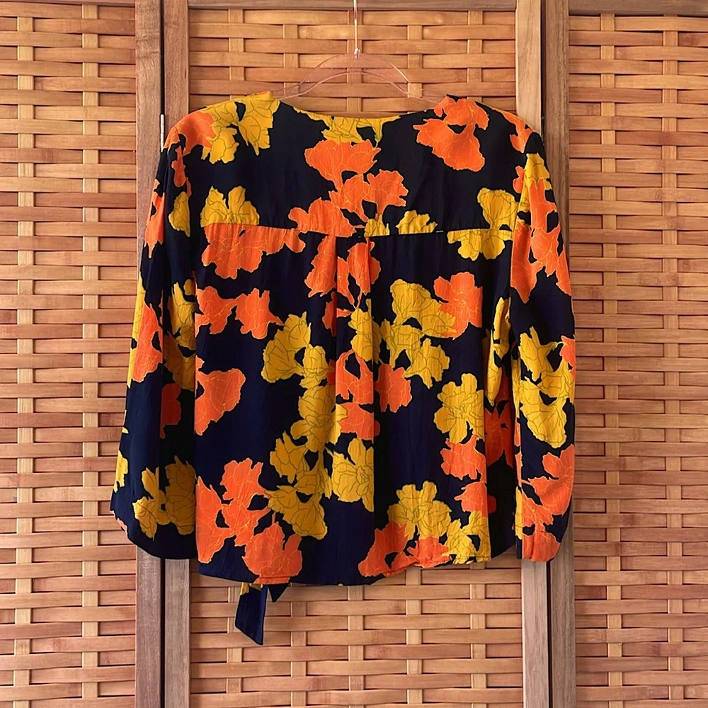 Topshop Floral Wrap Blouse - Picture 5 of 5